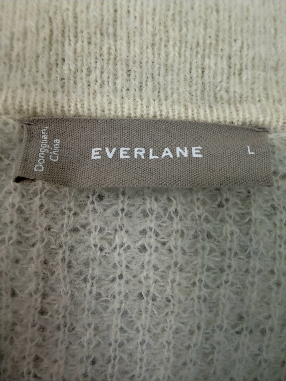 Everlane Alpaca-Blend Polo Sweater, Cream, Size - Picture 3 of 8